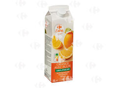 Pur Jus d'Orange avec Pulpe Carrefour 1L.