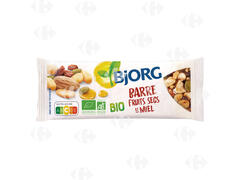 Barre de Fruits Secs et Miel Bio Bjorg 25g.