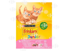 Croquettes au Poulet et Lait pour Chats Juniors Friskies 300g.