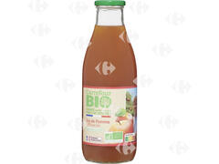 Jus de Pomme Bio 100% Pur Jus Carrefour Bio 1L.