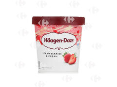 Pot Glace Strawberry and Cream Haagen Dasz 460ml.