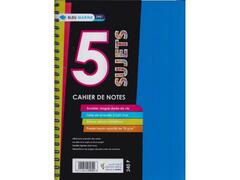 Registre Bleu Marine A4 5 Sujets