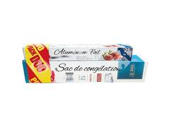 Lot de Sac de Congélation Use It 10L 12 unités + Papiers Aluminum 30.5cmx7.62m