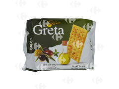 Biscuits Crackers à L'Oliveet Thym Greta 120g