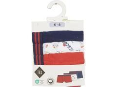 Boxer pour Garçon Rouge TEX 3 pièces