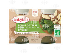 Pot Pomme de Terre Epinards Bio Babybio 2x130g.