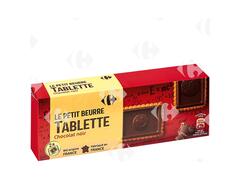 Biscuits Petit Beurre Tablette Chocolat Noir Carrefour 150g