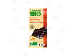 Tablette Chocolat Noir Bio Saveur d'Orange Carrefour Bio 100g