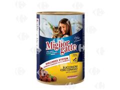 Bouchées de Lapin pour Chats Miglior Gatto 405g