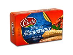 Conserve de Filets de Maquereaux à la Sauce Tomate Carle 125g