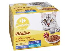 Pâtée pour Chat Adulte Cabillaud Carrefour 24x100g