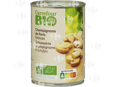 Conserve Champignons de Paris Émincés Bio Carrefour Bio 400g