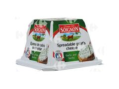 Fromage de Chèvre à Tartiner Ail et Fines Herbes Pyramide Soignon 140g.