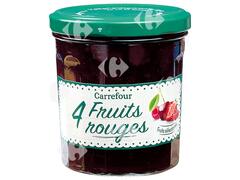 Confiture Quatre Fruits Rouges Carrefour en Verre 370g