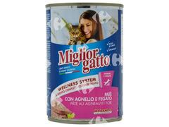 Pâtée à l'Agneau et au Foie pour Chats Miglior Gatto 400g