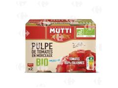 Pulpe de Tomates en Morceaux Bio Mutti 2x400g.