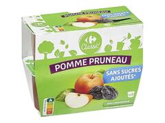 Compotes Pomme Pruneau Sans Sucres Carrefour Classic 4x100g