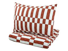 Couverture Quilt Décorative Terracotta Rectangles