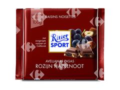 Tablette de Chocolat aux Raisins et Noisettes Ritter Sport 100g