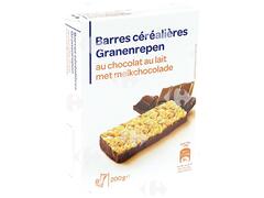 Barres Céréalières Chocolat au Lait Carrefour Blanc 200g
