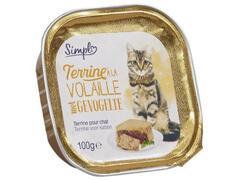 Pâtée pour Chat Adulte en Terrine à la Volaille Simpl 100g