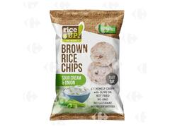 Chips de Riz Brun Arôme Onion & Sour Cream Sans Gluten Rice Up 60g.