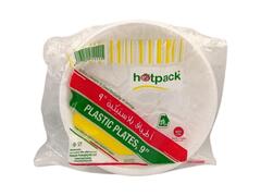 Assiette en Plastique 23cm 25 unités