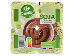 Dessert Végétal au Soja Chocolat Carrefour Sensation 100g 4 unités