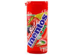 Chewing-Gum Fourré Fruits Rouges sans Sucres Mentos 12 unités