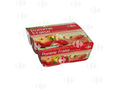 Compotes Pomme et Fraise Carrefour 4x100g