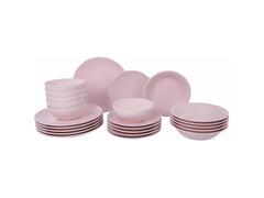 Service à Vaisselle en Porcelaine Rose 24 pièces