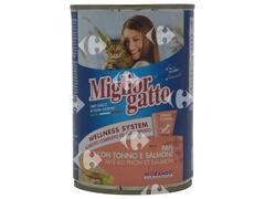 Pâtée au Thon et au Saumon pour Chats Miglior Gatto 400g