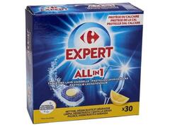 Tablettes Lave Vaisselle Tout en 1 Citron Carrefour Expert 30 unités