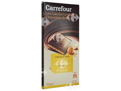 Tablette de Chocolat Noir aux Noisettes Praliné Carrefour 150g