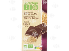 Tablette de Chocolat Noir Quinoa Soufflé Carrefour Bio 100g