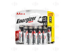 Pack de piles Max AA E91 Energizer 12 unités.