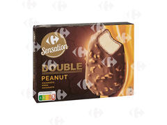 Bâtonnets Glace Double Cacahuète Carrefour 4x284g.