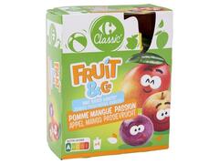 Compote Mangue Passion Sans Sucres ajoutés Carrefour Classic 4x90g