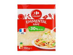 Fromage Râpé Emmental Réduit en Sel -30% Carrefour Classic 150g