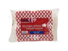 Tampon Éponge Rouge Carrefour 2 unités