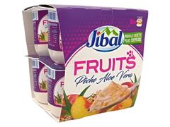 Pack Yaourt à cuillère Brassé Pêche Aloe Vera Jibal 8X110g.