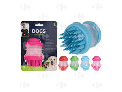 Brosse pour chien avec distributeur de savon (couleur aléatoire)