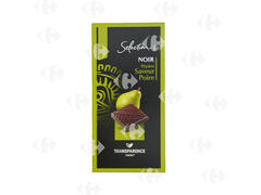 Tablette de Chocolat Noir Saveur Poire Carrefour Sélection 100g