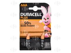 Piles AAA Plus Power Duracell 2 unités.