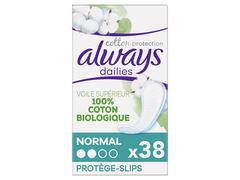 Protège-slips Dailies Cotton Protection Normal Always 38 unités