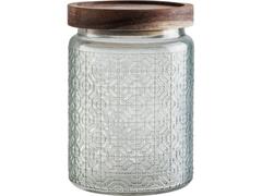 Bocal en Verre Gravé Bleu Kasa 10x14cm