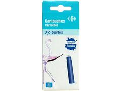 Cartouche d'encre bleue pour stylo plume Carrefour 30 unités