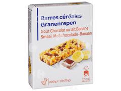 Barres Céréalières Goût Chocolat au Lait Banane Carrefour Blanc 8x25g