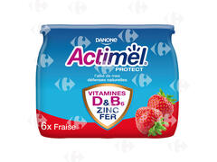 Yaourt à Boire Fraise Protect Actimel 6x100g