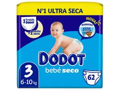 Couches Bebé Seco Taille 3 (6-10kg) Dodot 62 unités